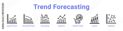 -Trend Forecasting Icon Banner and Collection