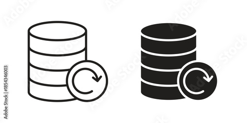 Backup icons for graphic design, logo, Web site, social media, UI, mobile app, vector illustration