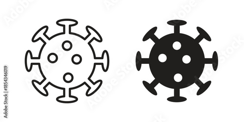 Bacteria icons for graphic design, logo, Web site, social media, UI, mobile app, vector illustration