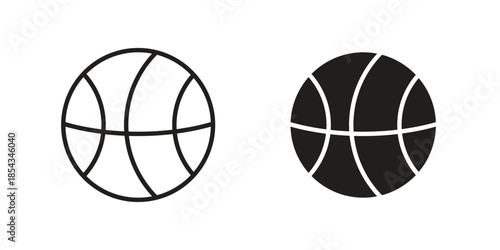 Basketball icons for graphic design, logo, Web site, social media, UI, mobile app, vector illustration