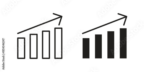 Business growth icons for graphic design, logo, Web site, social media, UI, mobile app, vector illustration