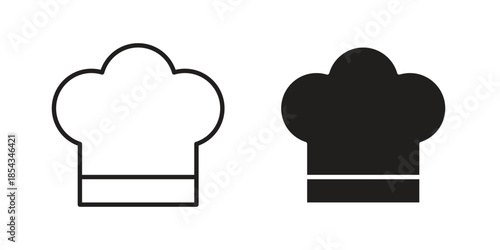 Chef hat icons for graphic design, logo, Web site, social media, UI, mobile app, vector illustration