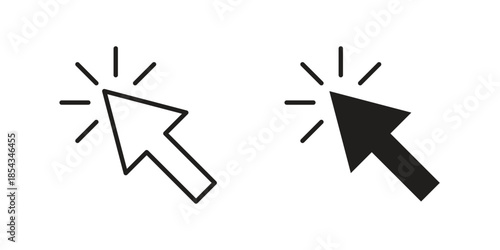 Click icons for graphic design, logo, Web site, social media, UI, mobile app, vector illustration