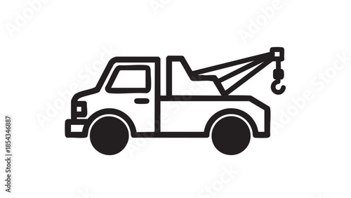 Tow truck illustration on a white background