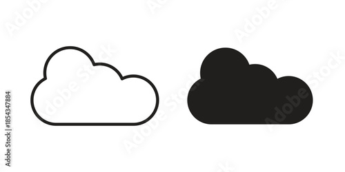 Cloud icons for graphic design, logo, Web site, social media, UI, mobile app, vector illustration