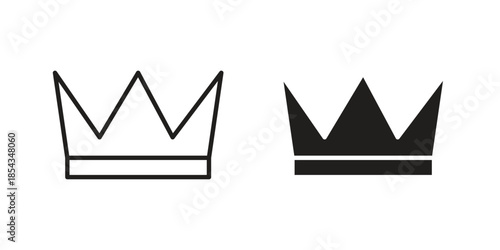 Crown icons for graphic design, logo, Web site, social media, UI, mobile app, vector illustration