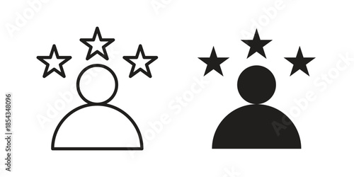 Customer loyalty icons for graphic design, logo, Web site, social media, UI, mobile app, vector illustration