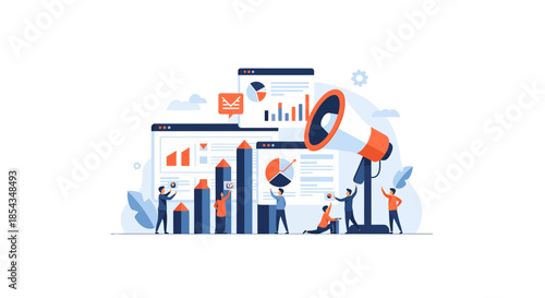 Marketing strategy and data analysis for business growth and success.