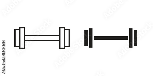 Dumbbell icons for graphic design, logo, Web site, social media, UI, mobile app, vector illustration