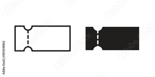 Event ticket icons for graphic design, logo, Web site, social media, UI, mobile app, vector illustration