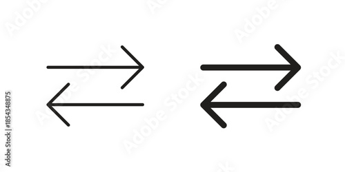 Exchange icons for graphic design, logo, Web site, social media, UI, mobile app, vector illustration