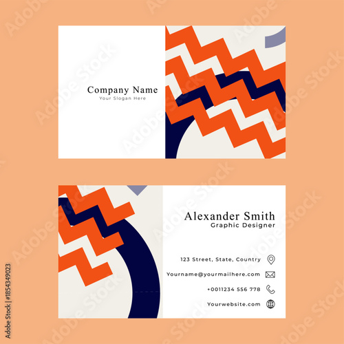 Set of bussines card in memphis style geometric pattern, line and geometric figures. Design backgrounds for invitation, brochure, cover, website banner, bussines card and social media.