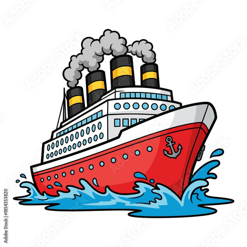  a large passenger ship sailing on the ocean