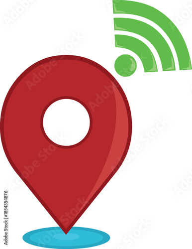 vector illustration wifi ip address concept icon