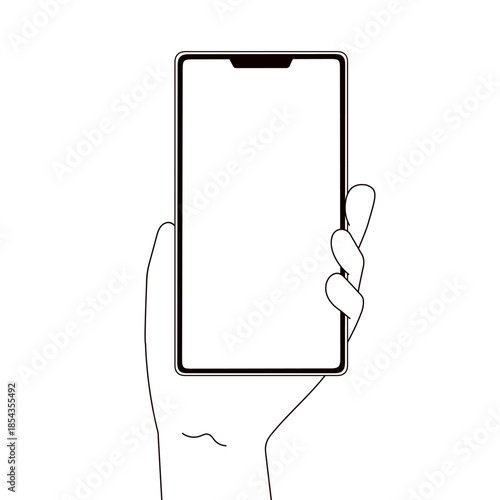 スマホと持つ手のイラスト素材