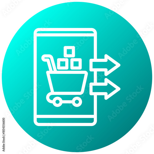 Checkout Gradient Icon, Mini Illustration Relate To Payment Service. Use For Modern Concept, Ui, Ux Web And App Development.