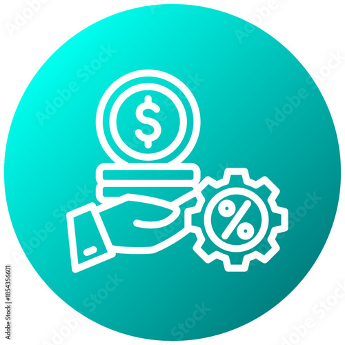 Charge Gradient Icon, Mini Illustration Relate To Payment Service. Use For Modern Concept, Ui, Ux Web And App Development.