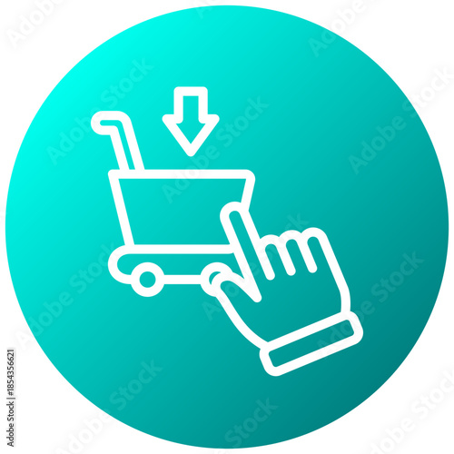 Buy Now Gradient Icon, Mini Illustration Relate To Payment Service. Use For Modern Concept, Ui, Ux Web And App Development.