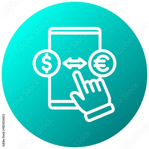 Exchange Gradient Icon, Mini Illustration Relate To Payment Service. Use For Modern Concept, Ui, Ux Web And App Development.