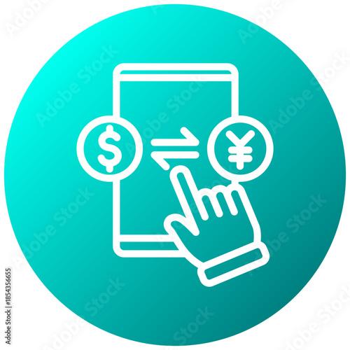 Exchange Gradient Icon, Mini Illustration Relate To Payment Service. Use For Modern Concept, Ui, Ux Web And App Development.