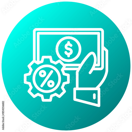 Platform Fee Gradient Icon, Mini Illustration Relate To Payment Service. Use For Modern Concept, Ui, Ux Web And App Development.