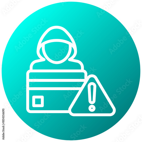 Fraud Gradient Icon, Mini Illustration Relate To Payment Service. Use For Modern Concept, Ui, Ux Web And App Development.