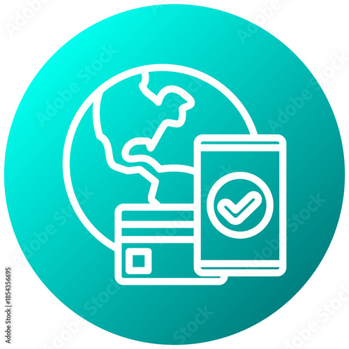 Gateway Gradient Icon, Mini Illustration Relate To Payment Service. Use For Modern Concept, Ui, Ux Web And App Development.