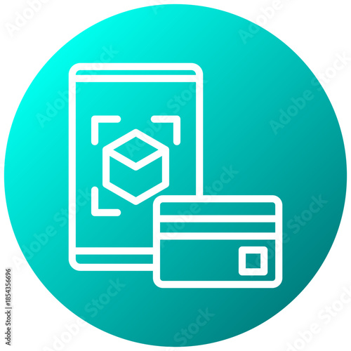 Microtransaction Gradient Icon, Mini Illustration Relate To Payment Service. Use For Modern Concept, Ui, Ux Web And App Development.
