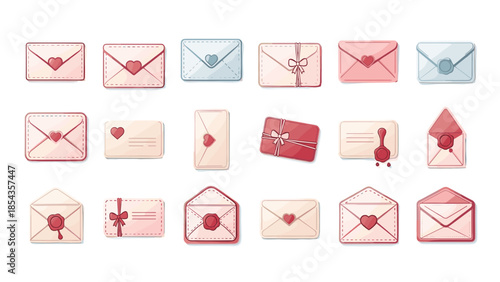 Collection of various envelopes and letters for mailing and communication