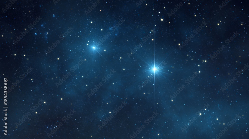 Obraz premium starry sky background with stars and the mysterious bright star