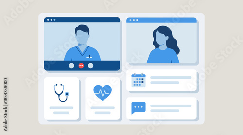 Online telemedicine consultation between doctor and patient