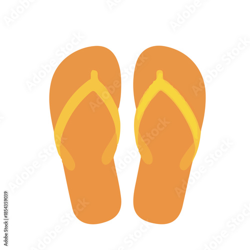 orange flip flops