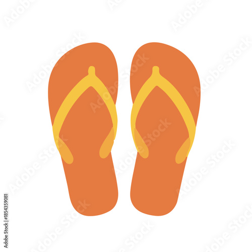 orange flip flops