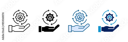 Helping Hands Icon Set Multiple Style Collection