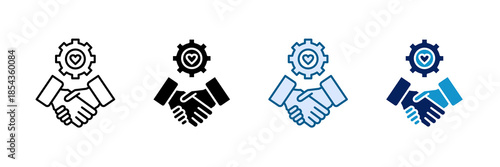 Volunteer Service Icon Set Multiple Style Collection