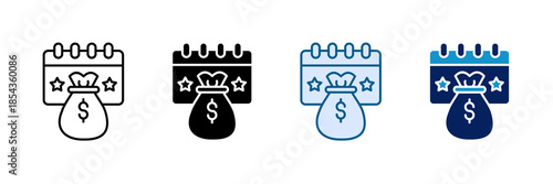 Fundraising Event Icon Set Multiple Style Collection