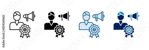 Brand Ambassador Icon Set Multiple Style Collection