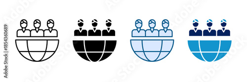 Influencer Community Icon Set Multiple Style Collection