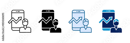 Influencer Trendsetter Icon Set Multiple Style Collection