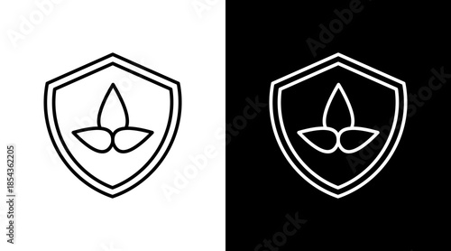 Eco Patrol Outline White Icon Set Design
