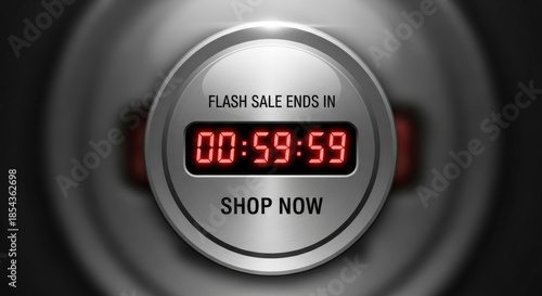 Countdown to Shopping: A dynamic display with a countdown timer, creating a sense of urgency, inviting viewers to shop now. 