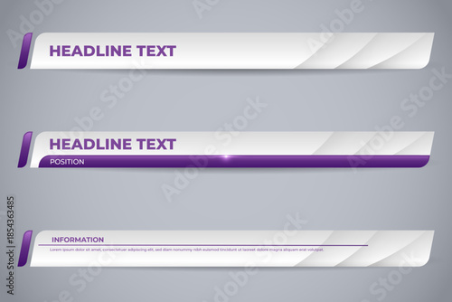 simple and modern corporate overlay with purple color for presentation