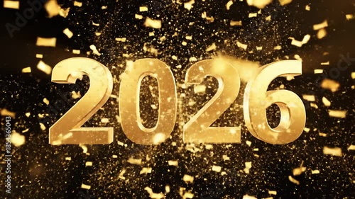 Golden Year 2026 Bright Future with Sparkle, Celebration, Countdown, and Glowing Light.