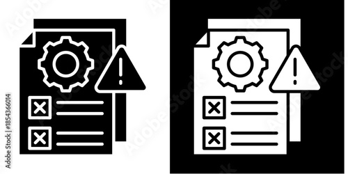 Failure  Icon Set White Style Collection