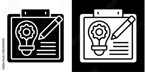 Project  Icon Set White Style Collection