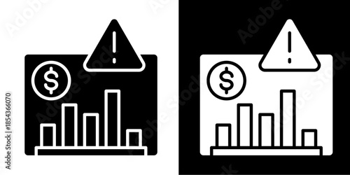 Stock Market  Icon Set White Style Collection