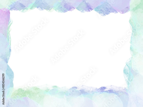 水彩の飾り枠フレーム