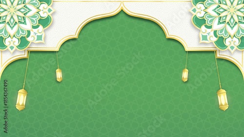 Green Islamic animation background