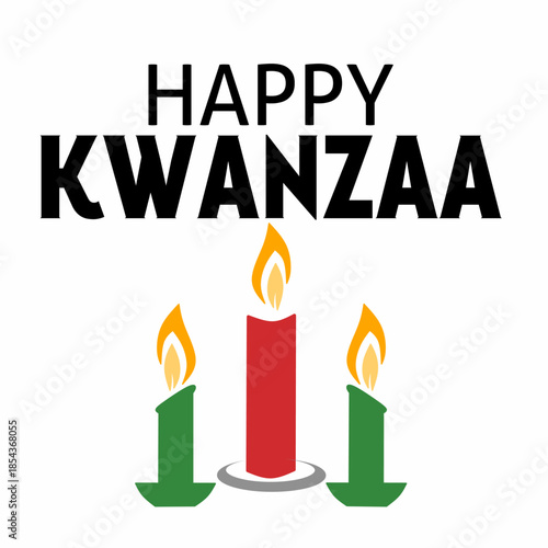 Greeting card celebrating Kwanzaa, an African and African-American cultural holiday. A seven-day celebration, celebrated annually from December 26th to January 1st. African-American history. Posters, 