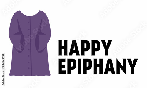 Happy Epiphany Day vector background. With wise men's clothes, Vector illustration.